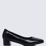 Lucy Ultra WideFit Comfy Heels In Black