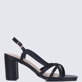 Sooya Comfy Heels In Black