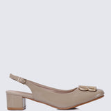 Priya Comfy Heels in Almond