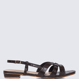 Finley Comfy Sandals In Espresso