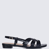 Finley Comfy Sandals In Black