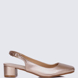 Palmer Comfy Heels In Rose Gold