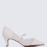 Rosmania Comfy Heels In White