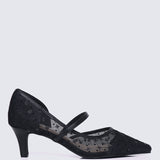 Rosmania Comfy Heels In Black