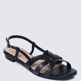 Finley Comfy Sandals In Black