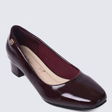 Lucy Ultra WideFit Comfy Heels In Maroon