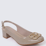 Priya Comfy Heels in Almond