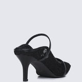 Isadora Comfy Heels In Black