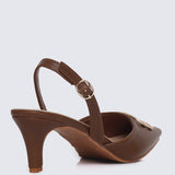 Portia Comfy Heels In Coffee
