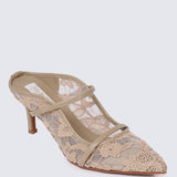 Isadora Comfy Heels In Nude