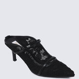 Isadora Comfy Heels In Black