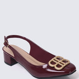 Priya Comfy Heels in Burgundy