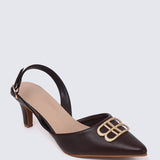 Portia Comfy Heels In Espresso