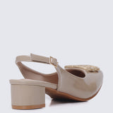 Priya Comfy Heels in Almond
