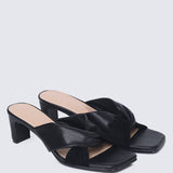 Tiramisu Comfy Heels In Black