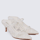 Isadora Comfy Heels In Beige