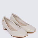 Lucy Ultra WideFit Comfy Heels In Off White