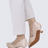 Whitney Comfy Heels In Champagne