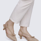 Colette Comfy Heels In Nude
