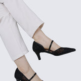 Rosmania Comfy Heels In Black