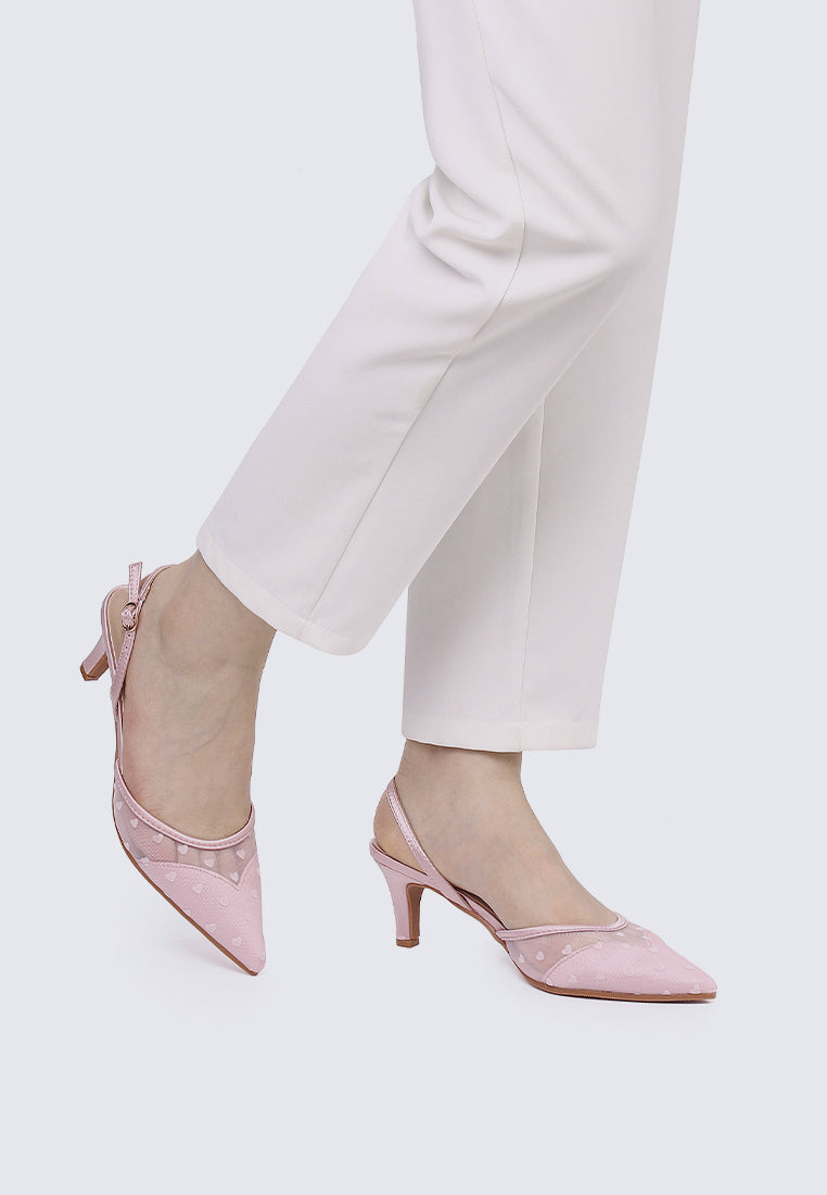Wearing With Love Comfy Heels In Pink - myballerine