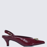 Mimpikita x My Ballerine Verde Comfy Heels In Maroon