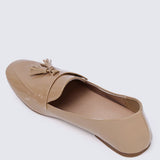 Ada Comfy Loafers In Nude - myballerine