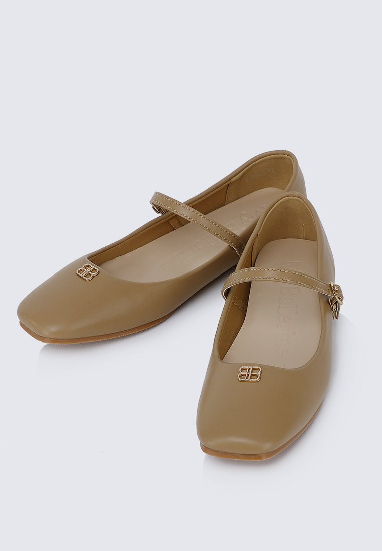 Aimee Comfy Ballerina In AlmondShoes - myballerine