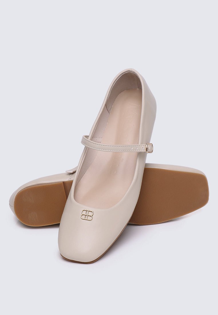 Aimee Comfy Ballerina In BeigeShoes - myballerine