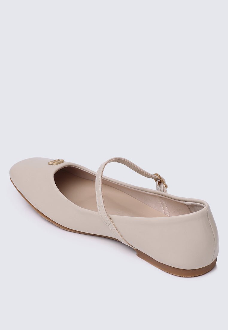 Aimee Comfy Ballerina In BeigeShoes - myballerine