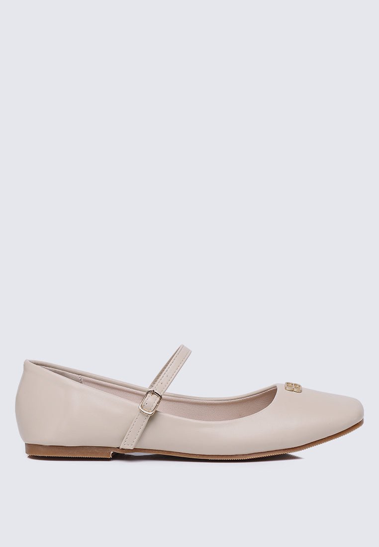 Aimee Comfy Ballerina In BeigeShoes - myballerine