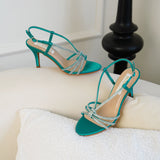 Alaia Comfy Heels In Green - myballerine