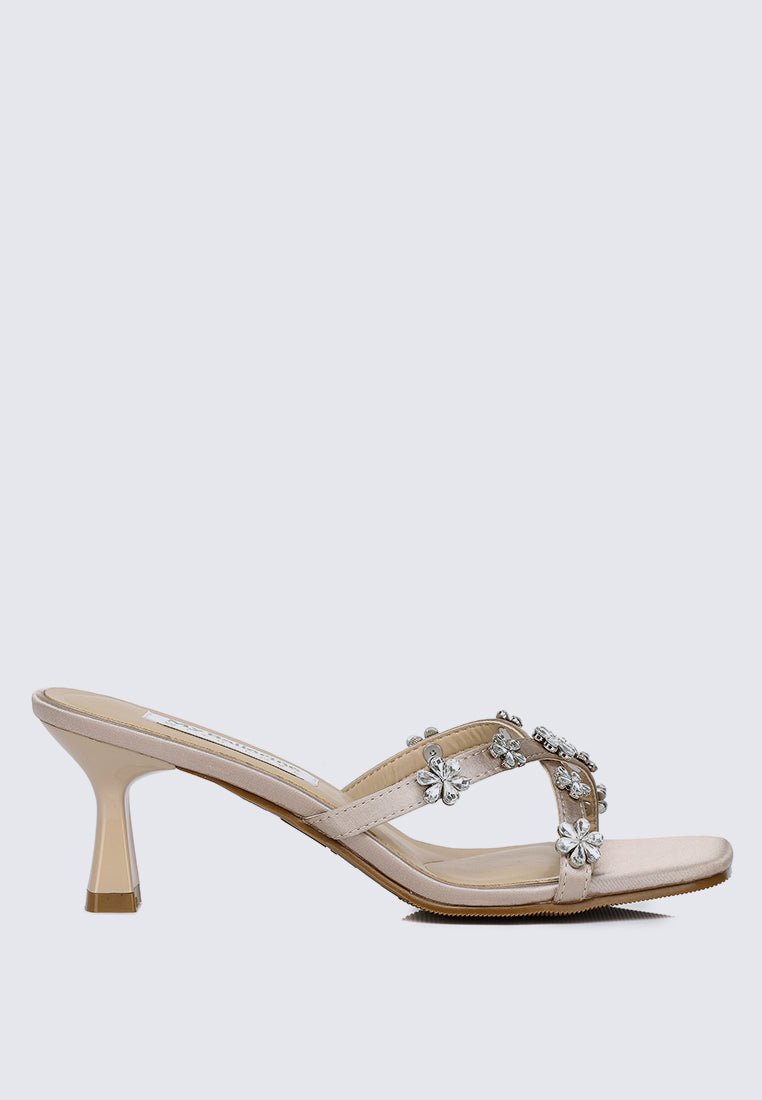 Alyssa Comfy Heels In ChampagneShoes - myballerine