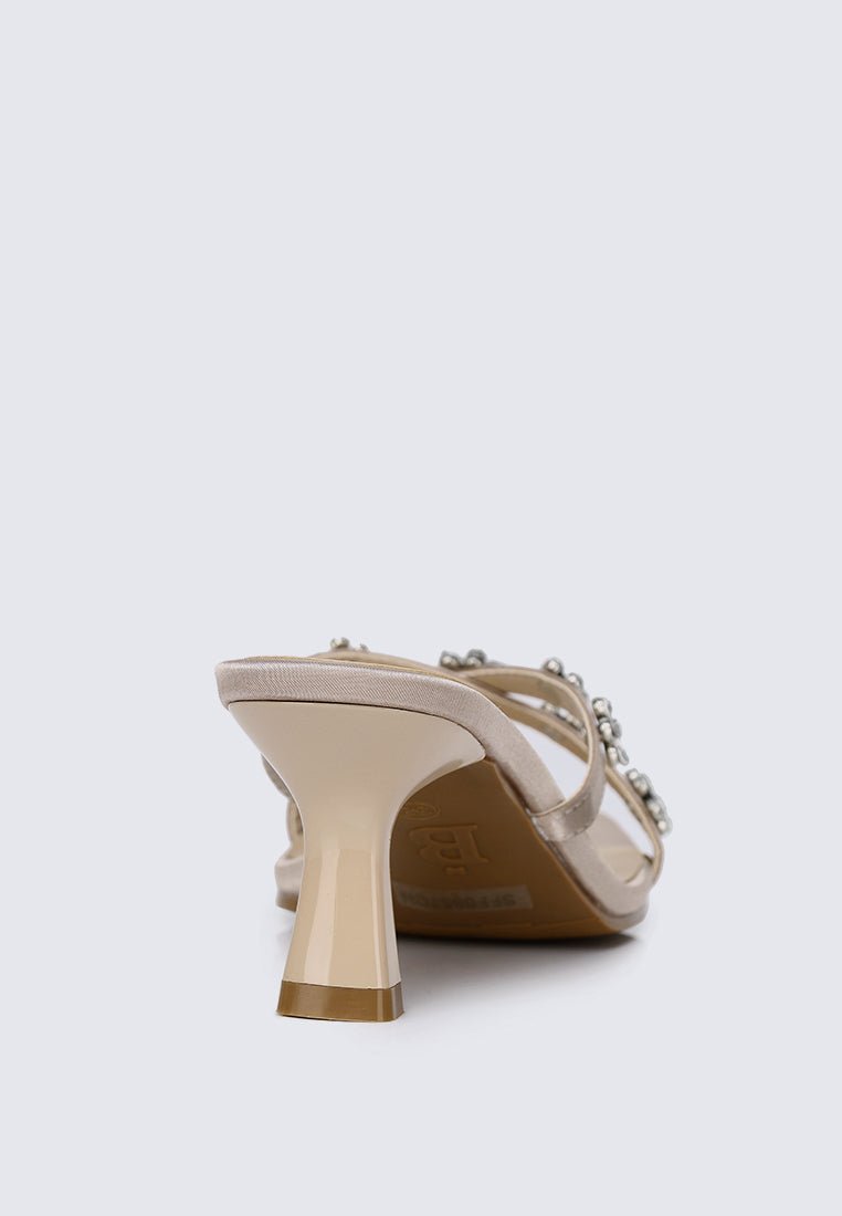 Alyssa Comfy Heels In ChampagneShoes - myballerine