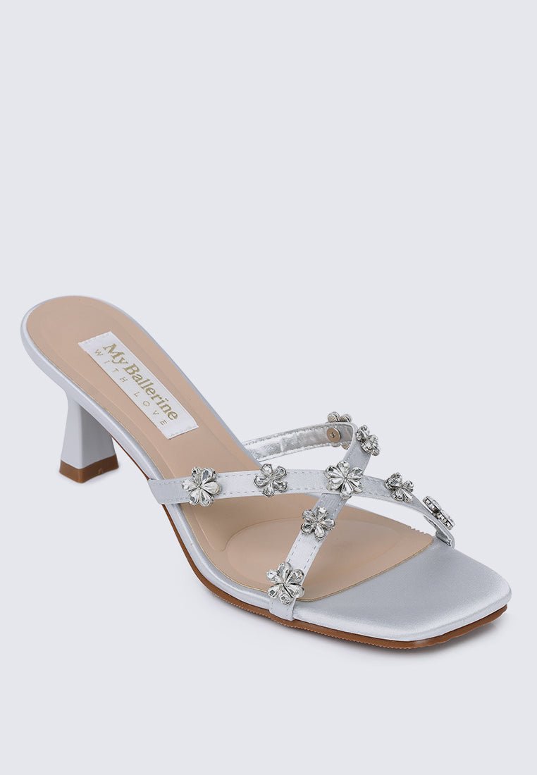 Alyssa Comfy Heels In GreyShoes - myballerine