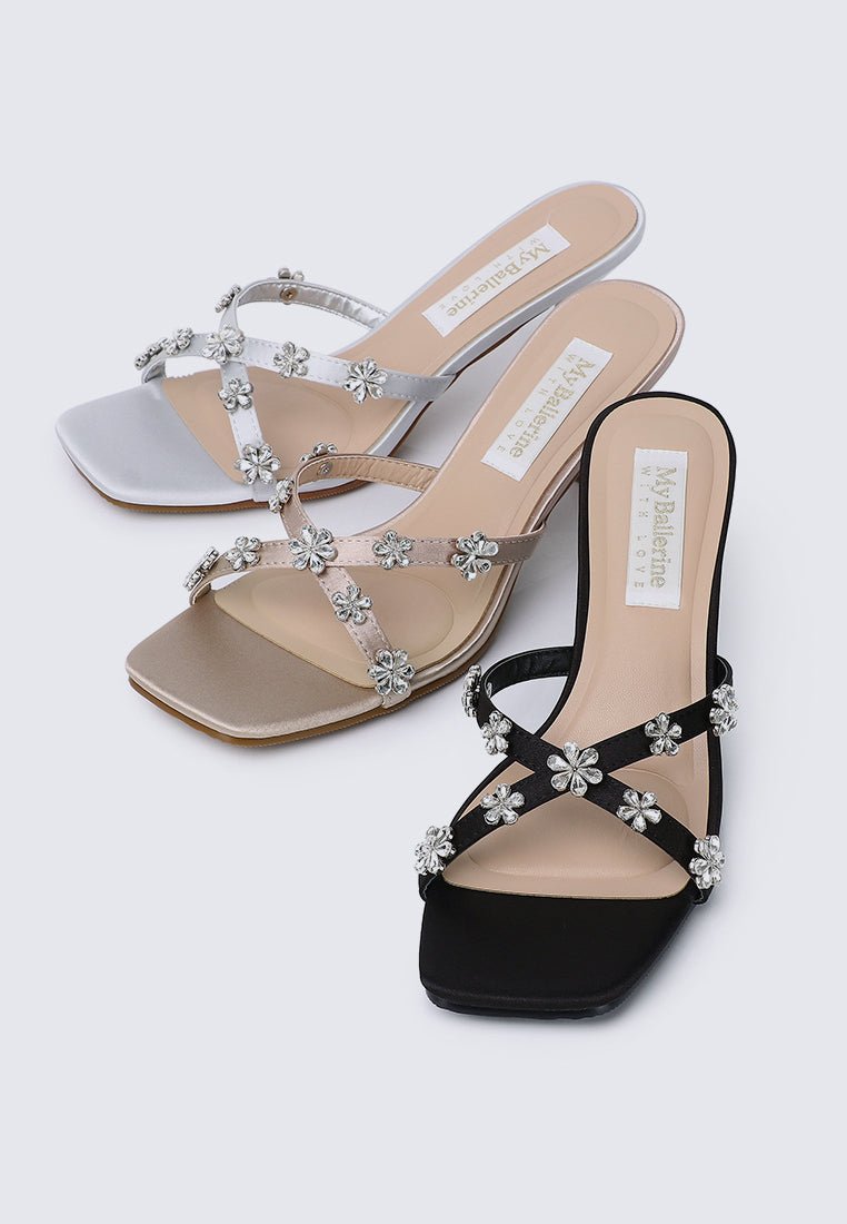 Alyssa Comfy Heels In GreyShoes - myballerine