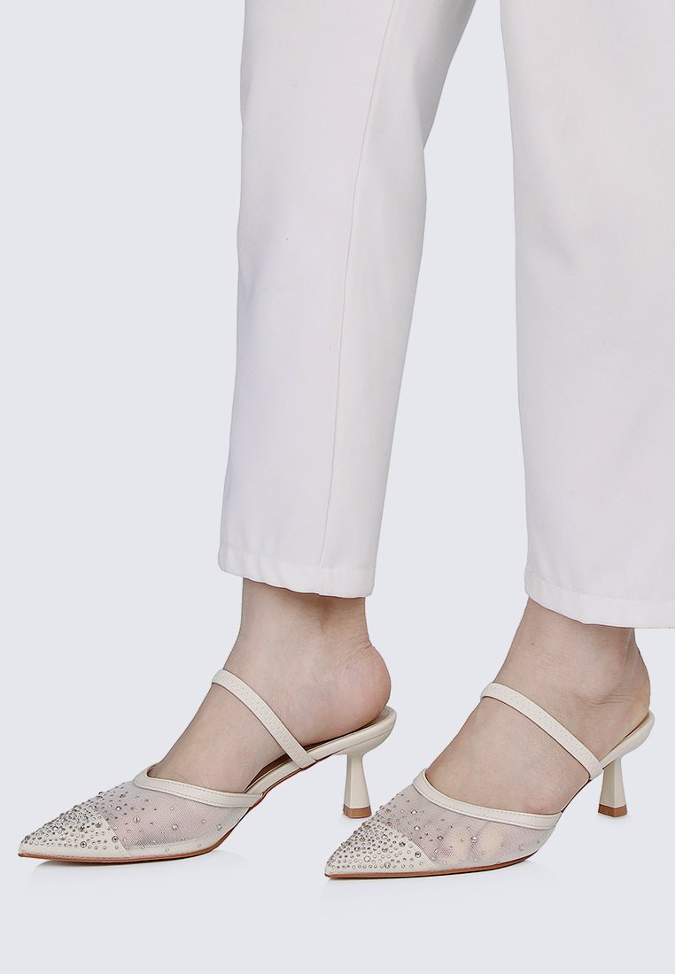 Amelia Comfy Heels In CreamShoes - myballerine