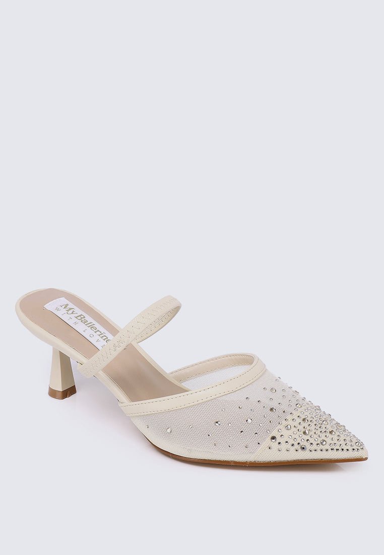 Amelia Comfy Heels In CreamShoes - myballerine