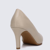 Ashley Comfy Pumps In AlmondShoes - myballerine