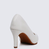 Ashley Comfy Pumps In Off White - myballerine
