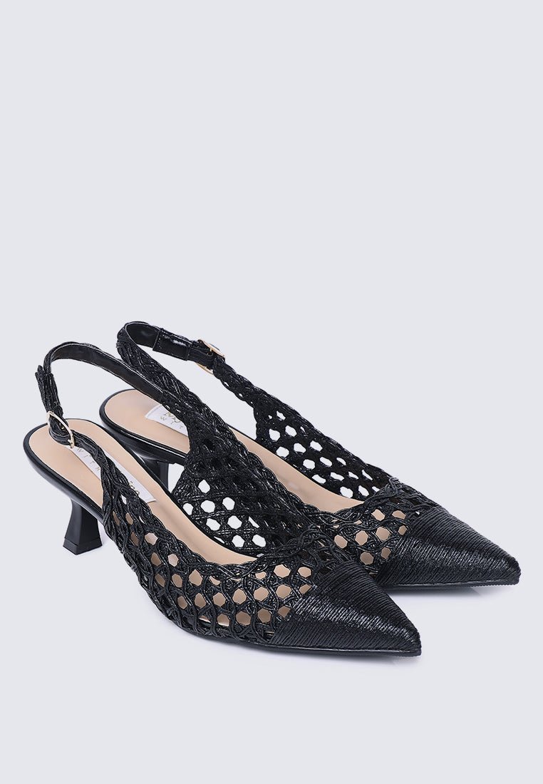 Aviva Comfy Heels In BlackShoes - myballerine