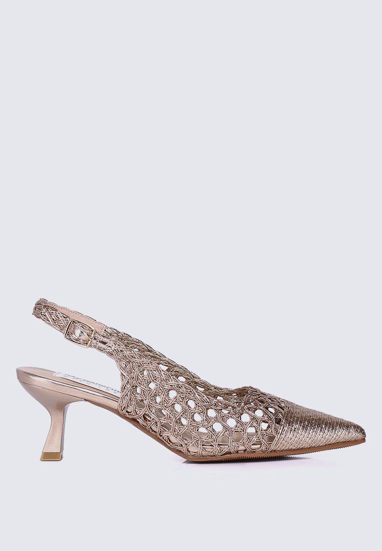 Aviva Comfy Heels In Rose GoldShoes - myballerine