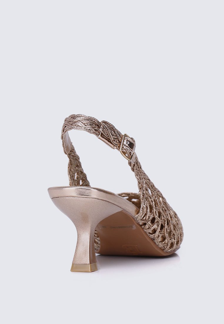 Aviva Comfy Heels In Rose GoldShoes - myballerine