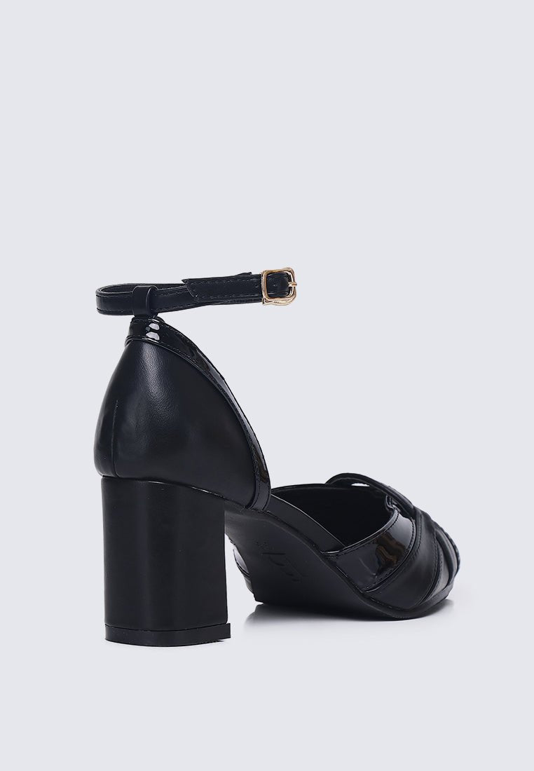 Aya WideFit Comfy Heels In BlackShoes - myballerine
