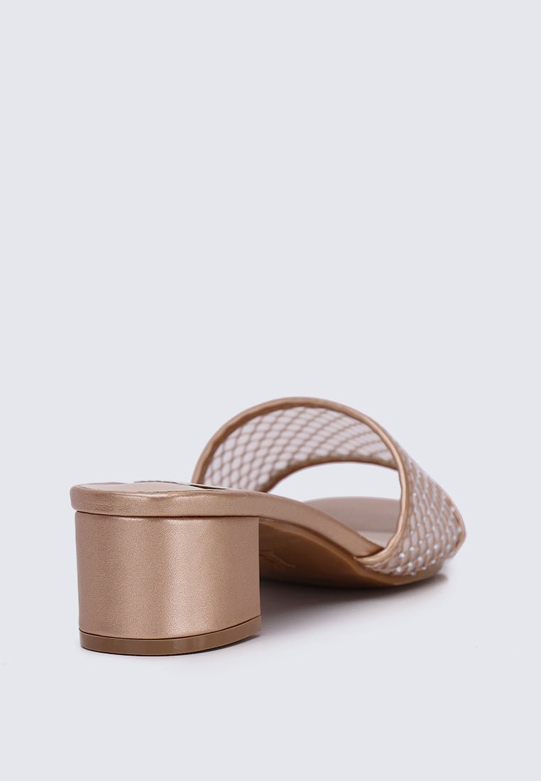 Ayla Comfy Heels In ChampagneShoes - myballerine