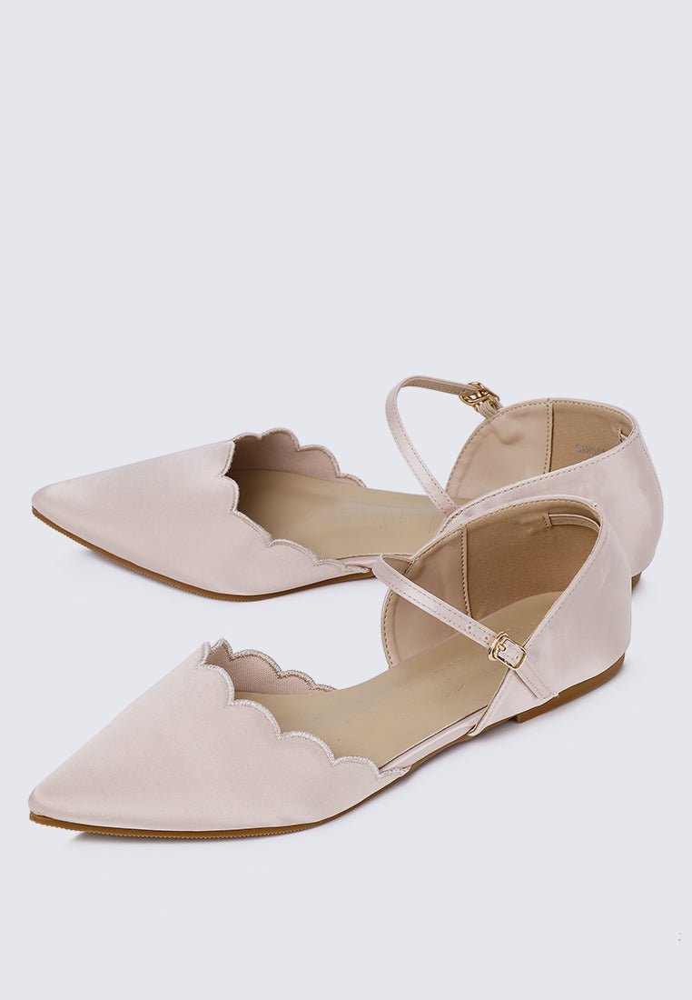 Azzurra Comfy Ballerina In Beige - myballerine