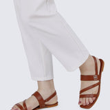 Bellissa Comfy Sandals In BrownShoes - myballerine