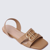 Berenice Comfy Sandals In NudeShoes - myballerine