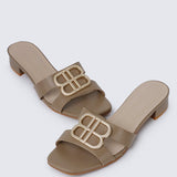 Berorica Comfy Heels In TaupeShoes - myballerine