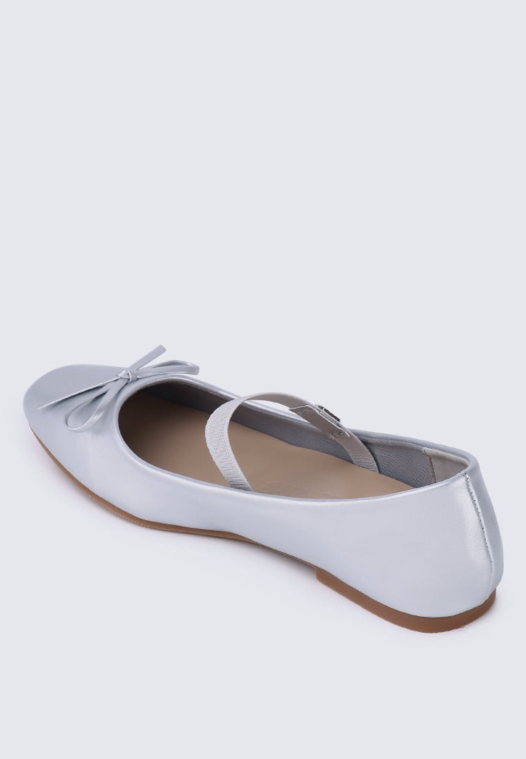 Beyonca Comfy Ballerina In SilverShoes - myballerine